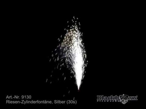 Laden und spielen Sie Video in Galerie -Viewer, Riesen-Zylinderfontäne Silber 30s

