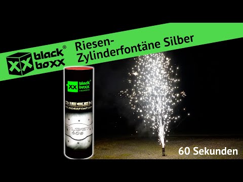 Laden und spielen Sie Video in Galerie -Viewer, Riesen-Zylinderfontäne Silber 60s

